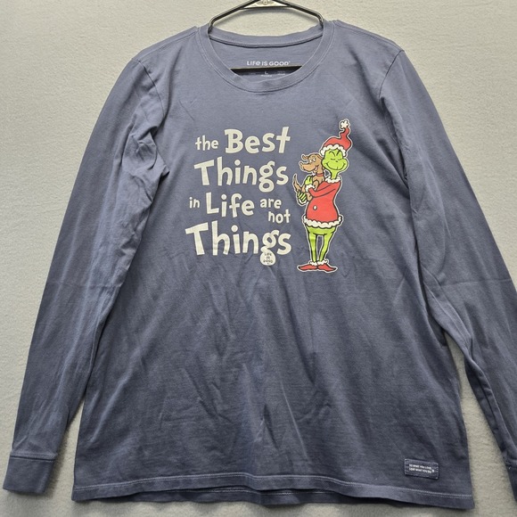 Life Is Good Tops - Women's Life Is Good Crusher Longsleeve Shirt Grinch Size Large